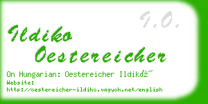 ildiko oestereicher business card